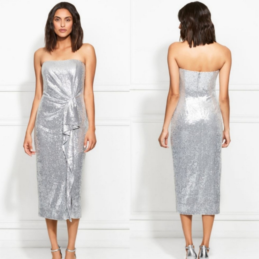 Rachel Zoe "Krista" Strapless Sequin Dress Size 2